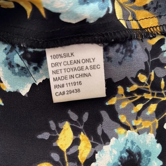 Yumi Kim Silk Floral Long Sleeve Blouse Size XS - Picture 6 of 6